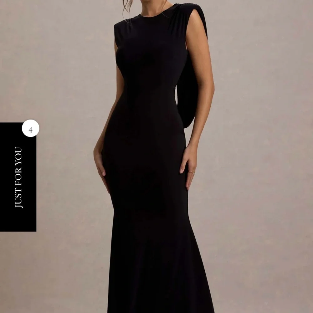 Club L London Black Maxi Dress - Picture 3 of 4